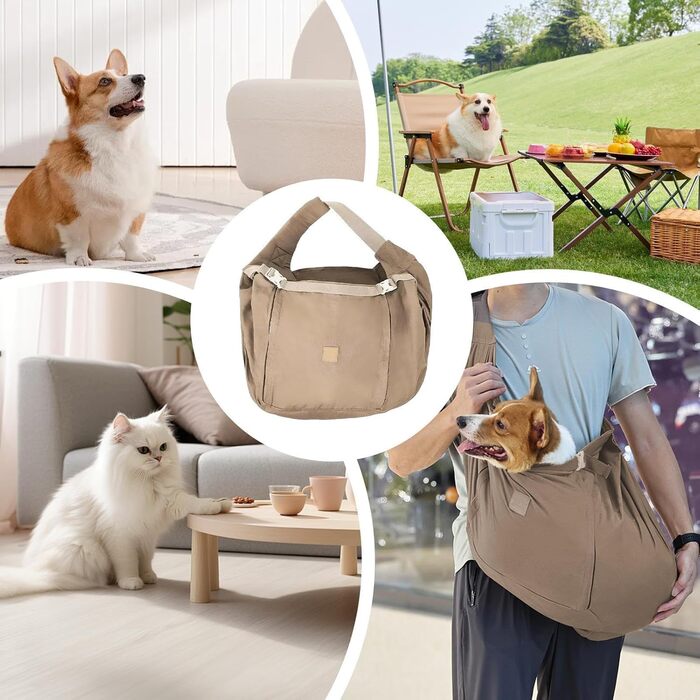 Сумка-переноска для собак та котів, рюкзак-переноска для подорожей, прогулянок та кемпінгу, хакі