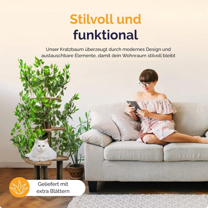 Котячий будиночок-крісло 160 см – стабільний котячий будиночок з змінними подушками – для великих котів – сучасний та декоративний