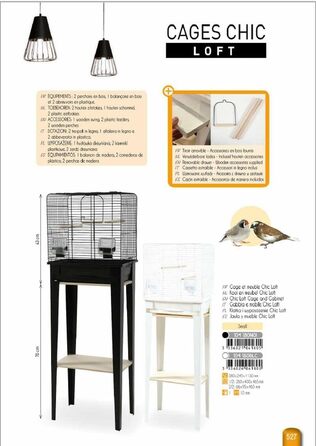 Клітка для гризунів Zolux ZO-104180BLC, меблевий дизайн, розмір S, 38x24,5x113 см, біла