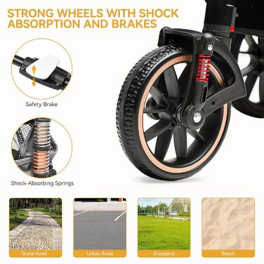 Візок для собак та котів 3-в-1 DWVO: візок, переноска, сумка. До 22 кг, сірий