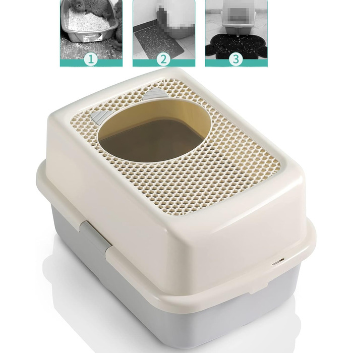 Туалет для котів Smart Paws з кришкою, закритий, контроль запаху, легке очищення, великий для кількох котів