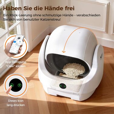 Автоматичний лоток для котів Katzenklo Selbstreinigend з контролем запаху, сенсорами та керуванням через додаток - для великих котів