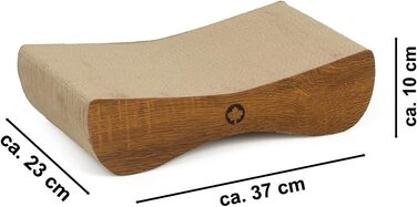 Котячий когтеточки Satellite Small - чорний, з котячою м'ятою, 37x10x23 см