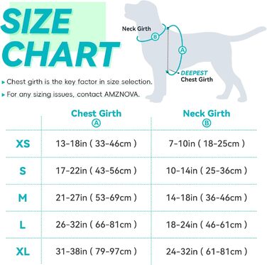 Жилет рятувальний для собак AMZNOVA Rip Stop, M, світло-зелений (53-69 см)