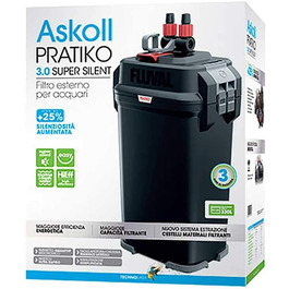 Зовнішній фільтр для акваріума Askoll Pratiko 300 3.0 Super Silent, до 330 л, нова модель 2019 року