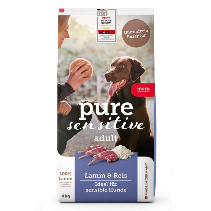 Сухий корм для собак MERA Pure Sensitive з ягнятиною та рисом, 4 кг