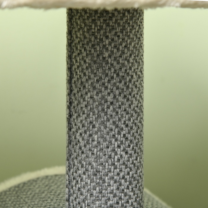 PawHut Cat Tree 104 см Cat Tree з котячою печерою, Кігтеточка для кішок з ігровим м'ячем, Cat Tree з 2 лежачими поверхнями, Лазіння по дереву для кішок до 5 кг, Меблі для кішок, Сизаль, Сірий | Аосом