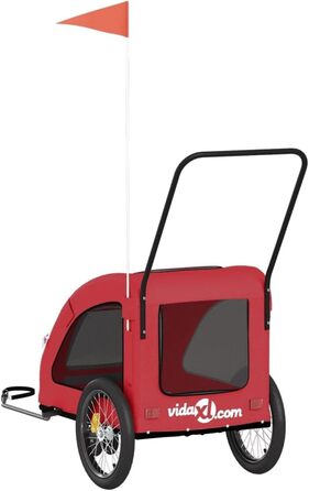 Причіп для велосипеда Oxford, для собак, червоний. Причіп вантажний, ручний візок, вантажний велосипедний причіп - 93985