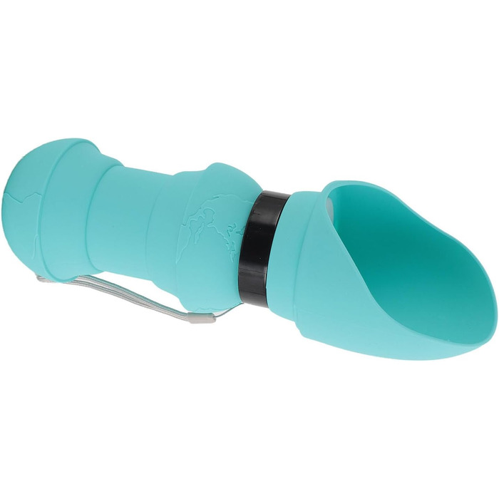 Складана пляшка для води для собак, силіконовий напійник для тварин, диспенсер для води для цуценят, дорожній напійник для собак, для прогулянок та походів (Blue)