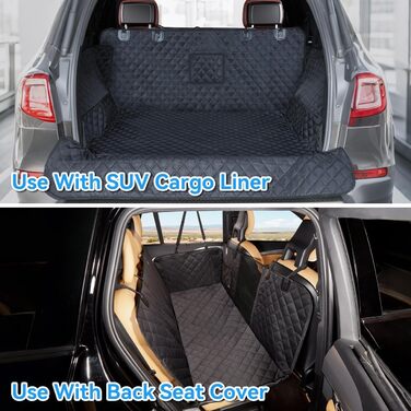 Підстилка для собак у багажник авто, чорна, для SUV, з жорстким дном