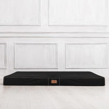 Ортопедичний лежак для собак Tierlando® Basic, 80x60 см, чорний. З антиковзким покриттям, для великих собак.