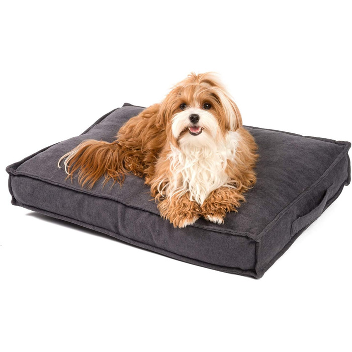 JAMAXX Преміум ортопедична подушка для собак з Memory Foam, сірого кольору, 65x50 см (S), водонепроникна, миється, з м'якою оббивкою