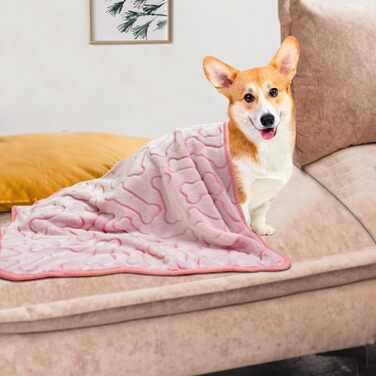 М'яка ковдра для собак та котів, 2 шт. 80x60 см сіра + 1 шт. 60x80 см рожева, для дому та подорожей