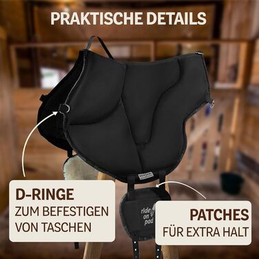 Barefoot Kinder Reitkissen – М'яке крісло для верхової їзди для дітей Barefoot – з V-подібним ременем, неслизька підкладка, мікрофібра – для поні та дітей до 140 см