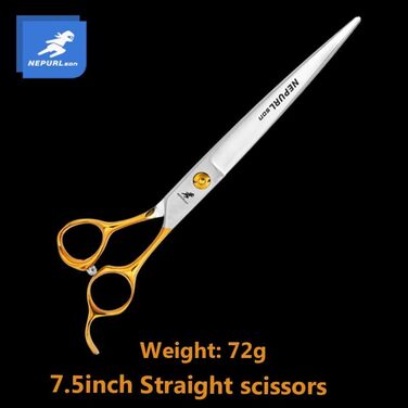 Професійний набір ножиць для грумінгу домашніх тварин 19,1 см: прямі, зігнуті, ножиці для фінальної обробки, сталь VG10