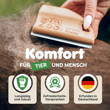 Дзеркальна щітка для собак DR Zoo 'Robbi' – ідеальна для грумінгу, видаляє підшерсток та короткий пух