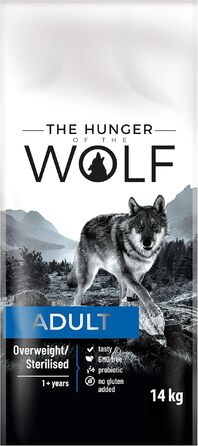 Сухий корм для дорослих собак усіх порід The Hunger of the Wolf Light Formula з куркою для стерилізованих та собак з надмірною вагою, 14 кг