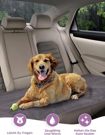 Рушник для собак Badeantel, з мікрофібри, швидковисихаючий, для великих, середніх та маленьких собак/котів (зелений, S, Сіре Носоріг)