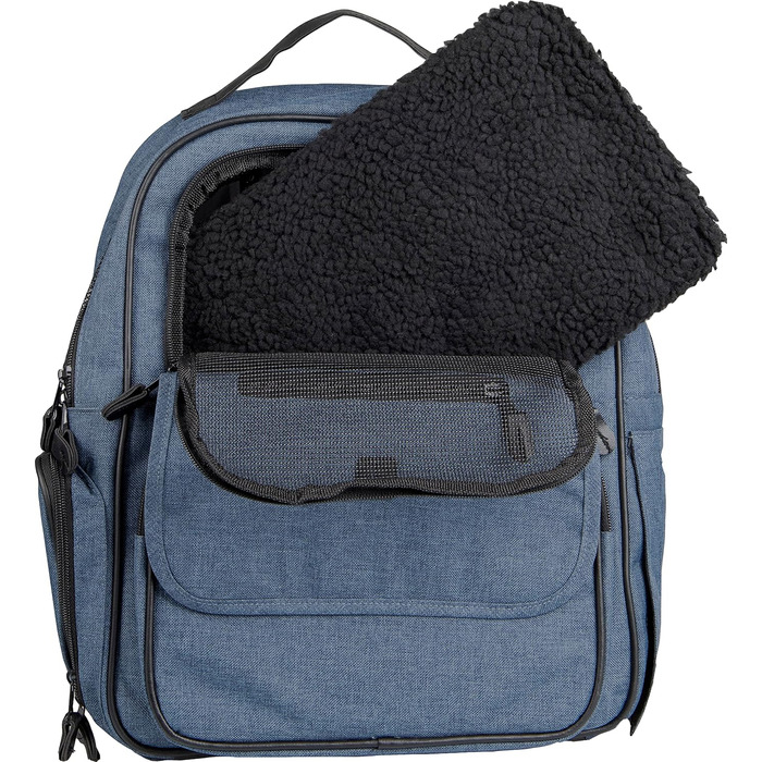 Рюкзак для собак Hunderucksack Wiro Зелений – 40x25x41 см – поліестер, посилена спинка, знімний піддон, страховка, нагрудний ремінь, кріплення для авторемня, Trolley-fix Зелений (Блакитний, 40x25x41CM (Пакети з 1))