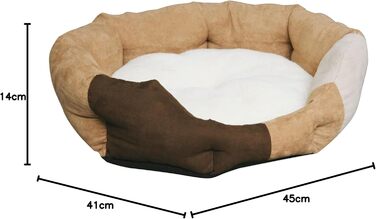 Лежанка для тварин Kerbl AMY L, 45 x 41 см, коричнево-бежева, 45 x 41 x 14 см