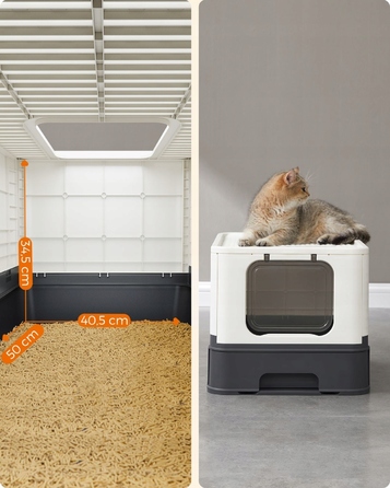 Закритий лоток-туалет для котів Feandrea від Songimcs, 54,3 см x 42,5 см x 37,8 см