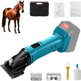 Машина для стрижки коней сумісна з акумулятором Makita 18V, 6 режимів, професійна машинка для стрижки коней, овець, корів, 2500 об/хв (без акумулятора)