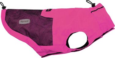 Водонепроникний дощовик для собак Record, зручний, з гумовими стрічками для лап та регульованим вирізом для шиї, S, фуксія, довжина спини 35 см