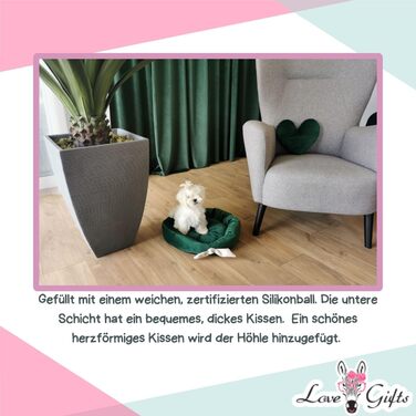 М'яке лежанка-подушка для собак Love Gifts® | Ортопедичний лежанка для собак середніх та маленьких порід | Зелений колір
