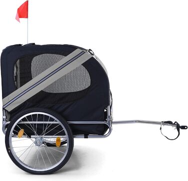 Причіп для велосипеда для собак, складний, до 40 кг, сірий/чорний