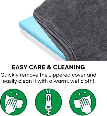 Гірчичне собаче ліжко Furhaven з охолоджуючим гелем, водонепроникне, для собак середніх та маленьких порід (до 15,9 кг), знімний, пральний чохол, для дому та вулиці, з логотипом, фротте та замша (сірий), 135 x 102 x 13 см
