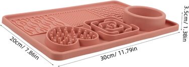 Килимок для собак та котів з присосками, силікон харчового класу, анти-слиз, для повільного годування, нековзний, яскравий, для тварин