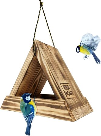 Дім для птахів IDEA HOME з дерева на ланцюгу, годівниця для птахів, підходить для цілорічного годування