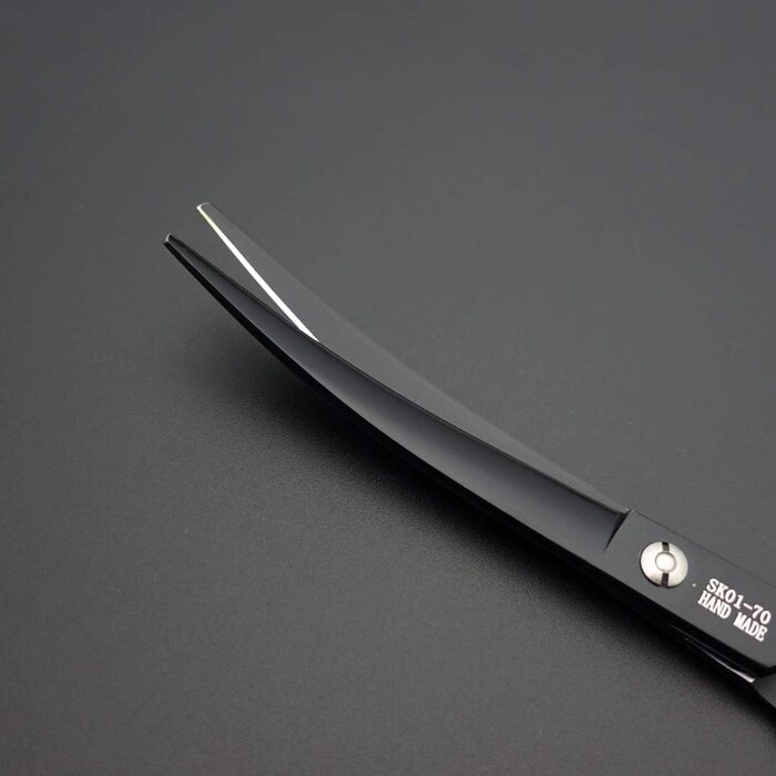 Професійний набір для стрижки собак: пряма та вигнута шерсть, чункер та гребінець, 17.8 см, 5 шт. в наборі (для правшів, чорний)