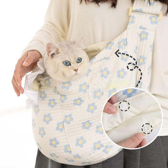 Сумка-переноска для собак Yanzisura - блакитна, 15x15x5 см