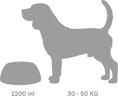 Миска для собак United Pets Pappy 2200 мл, еко, чорна, Італія