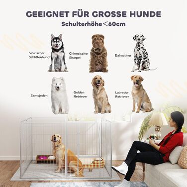 Летворешечка PawHut для собак та кошенят, 8 панелей, 80x100 см, для вулиці