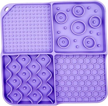 Лежак-ліжечко для собак і котів Kowaku з силіконовим ліжечком для ласощів, фіолетовий