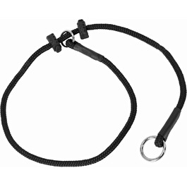 Нашийник для собак Dingo Gear, ручної роботи, міцний шнур, 2 обмежувачі, водонепроникний, для K9-тренувань, IGP, агітація, кусання, слухняність, чорний, L (S04049)