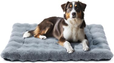 Лежак для собак Mora Pets, м'який та теплий, сірий, 76x48 см – прана, не ковзає, для малих, середніх і великих порід