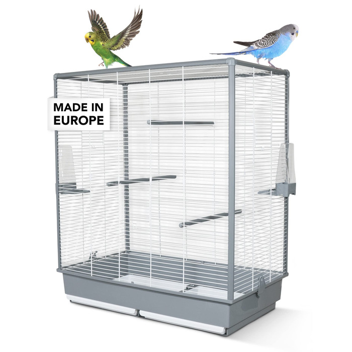 Клітка для птахів велика, волієра для хвилястих папужок, канарів, 2 птахів, аксесуари, 80 см