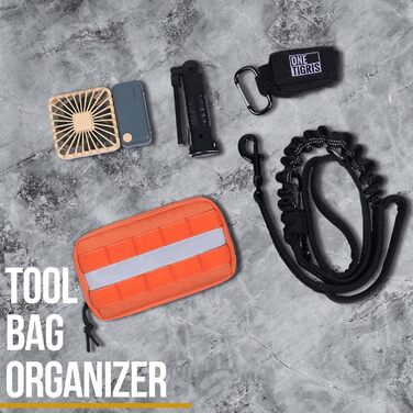 Futterbeutel OneTigris для собак 2 шт., великий MOLLE, з світловідбиваючими смугами, для тренувань, прогулянок, тактичне спорядження, зелений (помаранчевий)
