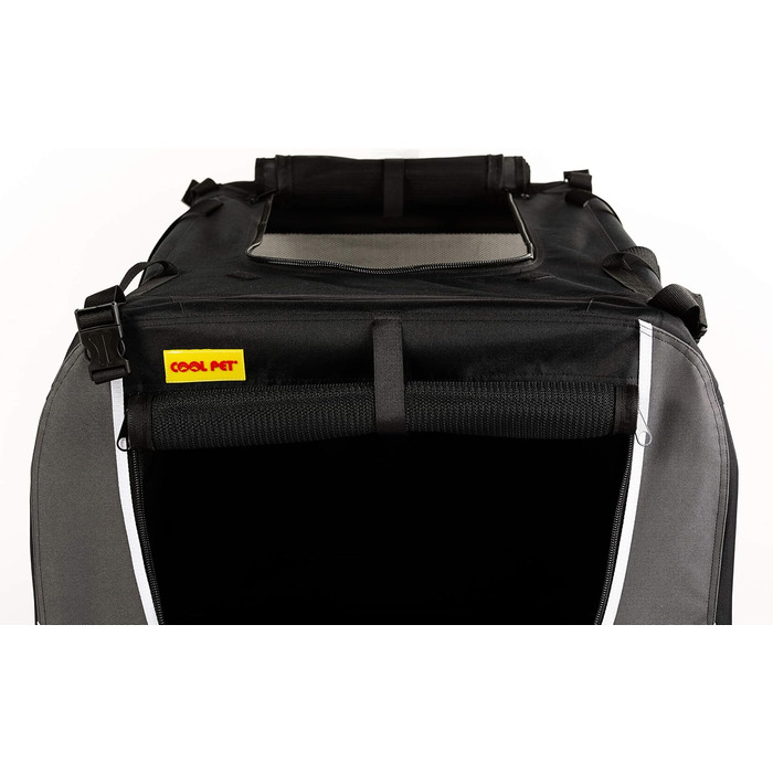 Транспортна переноска для собак та котів, 91x64x64 см. Чорна переноска-будка для тварин, ідеальна для подорожей та перевезень