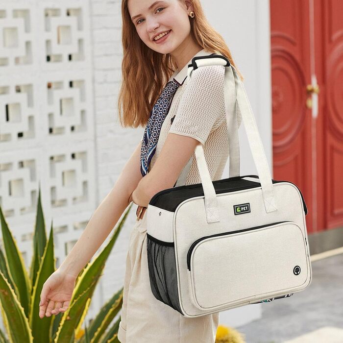 Сумка-рюкзак для собак, м'яка, дихаюча | Зручна сумка для подорожей з вентиляцією та кишенями для прогулянок з цуценям