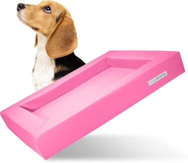 Крісло-ліжко для собак, миюче, преміум-якість, для комфортного відпочинку, розмір M 90 x 70 см, білий колір. Також доступні: L 110 x 90 см, рожевий