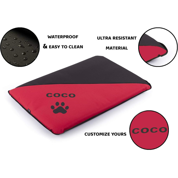 Водонепроникна лежанка для собак, миється, велика, маленька, середня, для дому та вулиці, рожева (105 x 75 x 6 см)