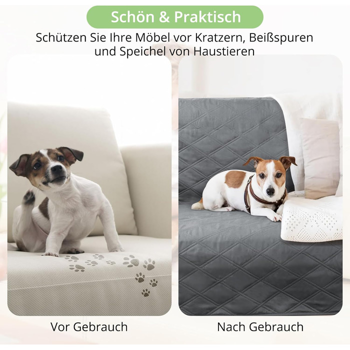 Водонепроникний килимок для собак, неслизька підстилка для тварин, килимок для котів, миючий, для захисту дивану, ліжка, автокрісла (темно-сірий, 76 x 190 см)