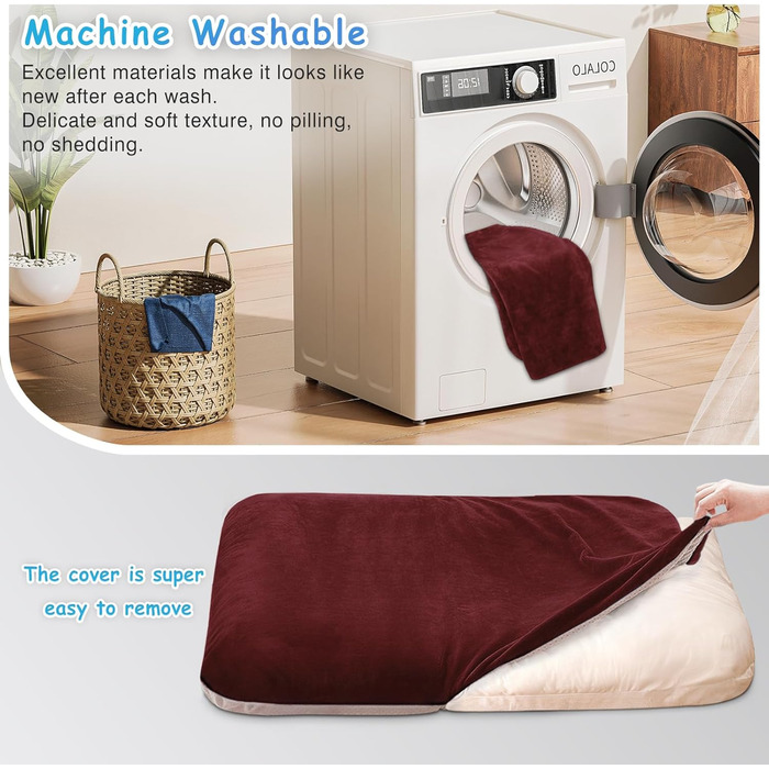 Ортопедичне ліжко для собак Magic Dog Superweiches XL, 119x79 см, темно-сірий, знімний чохол