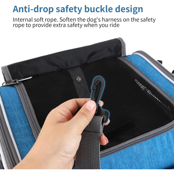 Корзина для собаки на велосипеді – переноска для домашніх тварин, велосипедна корзина, переноска, дихаюча велосипедна сумка, рюкзак з вентиляцією, регульована переноска для прогулянок та подорожей