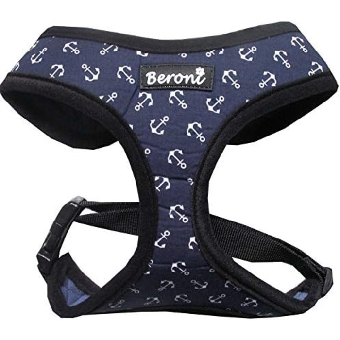 Нашийник для собак Softgeschirr Anker Maritim: м'який, регульований, для відпочинку, розмір L (37-42см/47-63см)