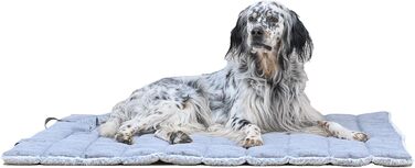 Килимок для собак великих порід, прямокутний, підтримує суглоби – двостороннє ліжко для собак, літо/зима, легко переносити, не деформується, можна прати в машині (XL (112 x 86 см), сірий)